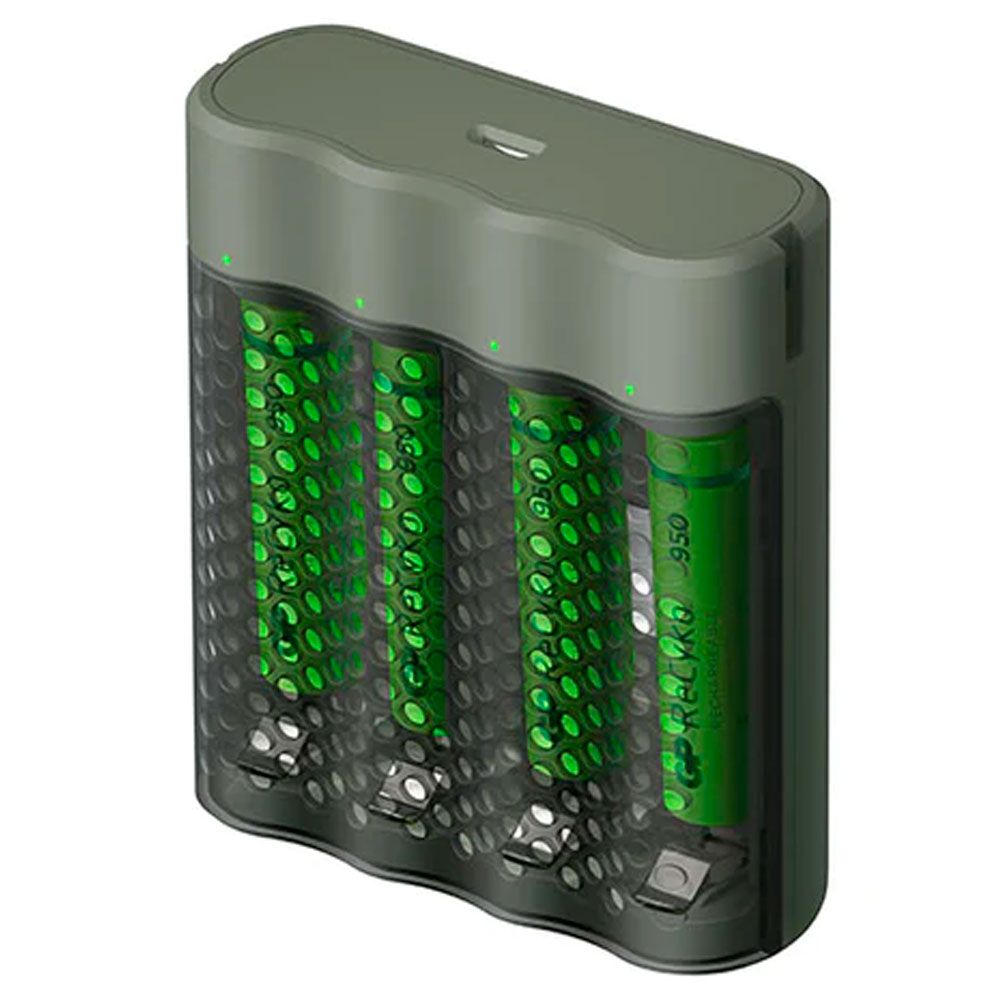 GP ReCyko Speed Charger M451 USB-laturi + 4 x AAA 950mAh NiMH -paristo