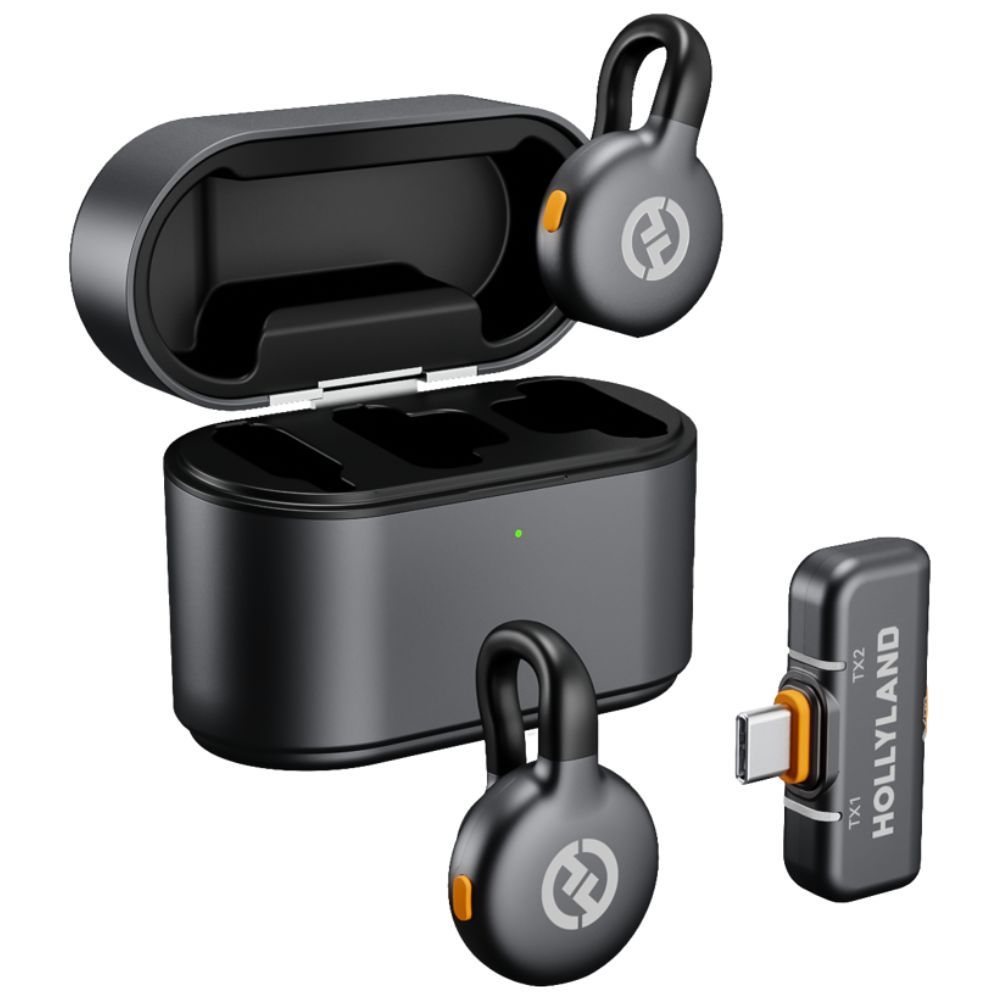Hollyland LARK M2S Duo langaton lavalier-mikrofoni USB-C:llä
