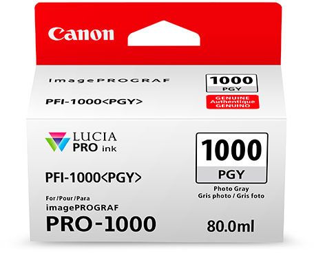 Canon PFI-1000 PGY -mustekasetti, valokuvaharmaa