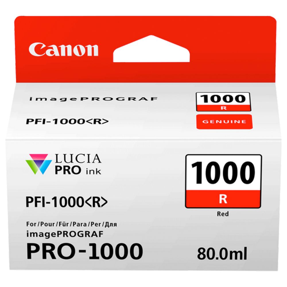 Canon PFI-1000 R -mustekasetti, punainen