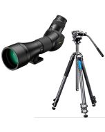 Nikon Monarch 82ED-A + 20-60W -kaukoputki + Leofoto LV-323C+BV-10 -jalusta kit