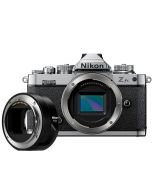 Nikon Z f + FTZ II Adapter -järjestelmäkamera, hopea
