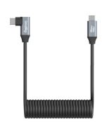SmallRig 4792 USB-C Straight to USB-C Angled Coiled Data Cable