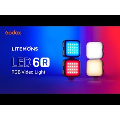 GODOX LED6R RGB luz de vídeo recarregável LED Mini fill light 3200K