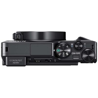 Nikon Coolpix A1000 -kompaktikamera, musta