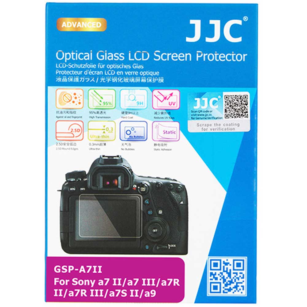 Jjc Gsp-a7ii Glass Lcd Screen Protector -näytönsuoja (sony A7-a9 -sarjat)