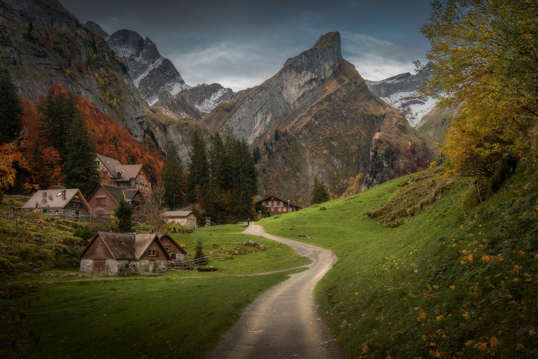 small-houses-nestled-in-a-mountain-valley