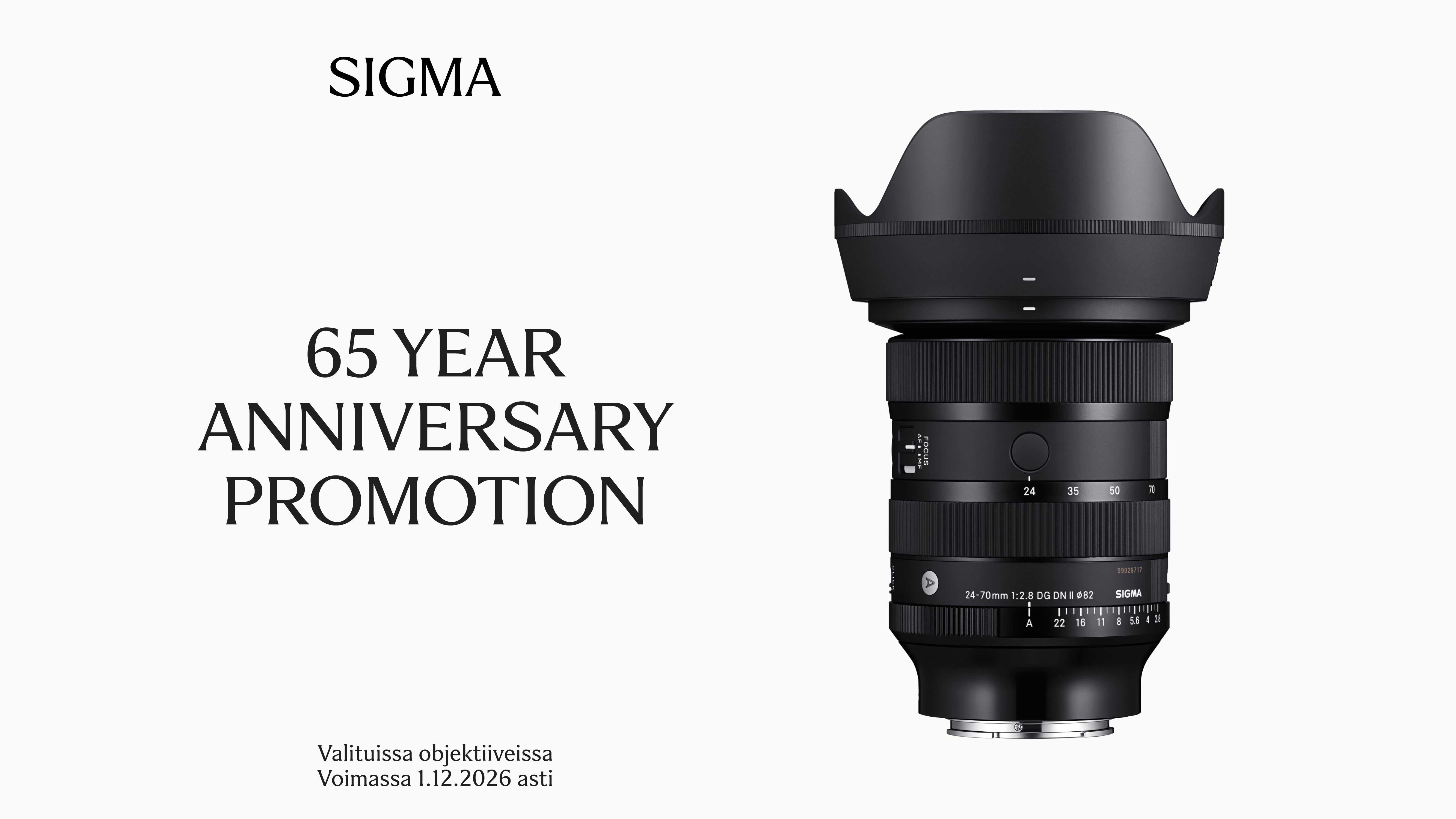 Sigma 65-Year Anniversary -säästökampanja